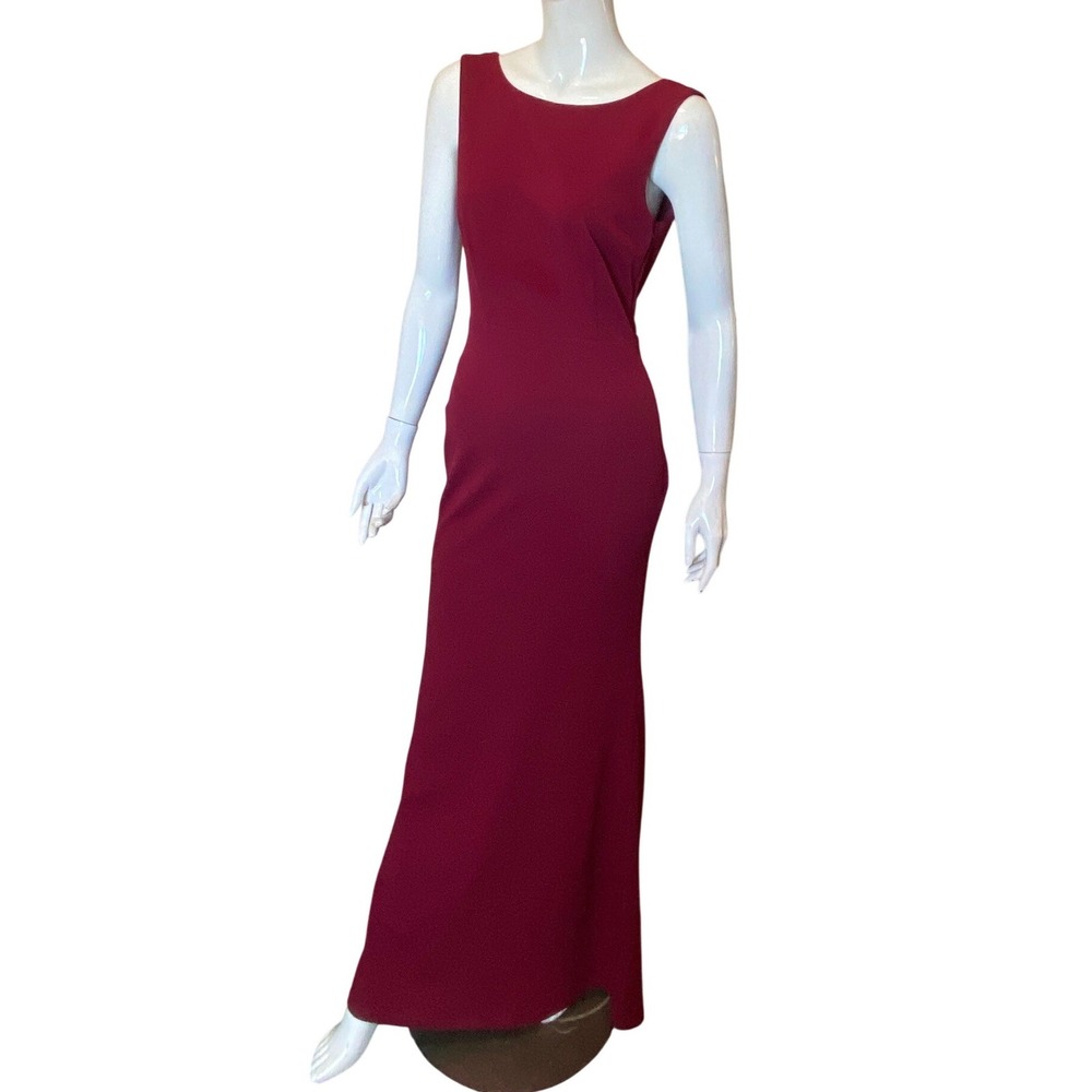 Lulus Red‎ Gown Formal Dress Cowl Neck Sleeveless Party Maxi Small